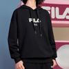 Fila Оригинальный логотип Удобный мягкий трикотажный свитер с длинным рукавом из флиса Унисекс свитшот Черный F51M449202F-BK