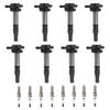 8pcs Ignition Coils + 8pcs Iridium Spark Plugs For Jaguar XF XJ8 Land Rover Range Rover LR3 UF519