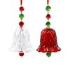 Red Transparent Ornaments Bell Glass Pendant Tree Decorations Chimes Window Holiday Christmas Crystal Wind