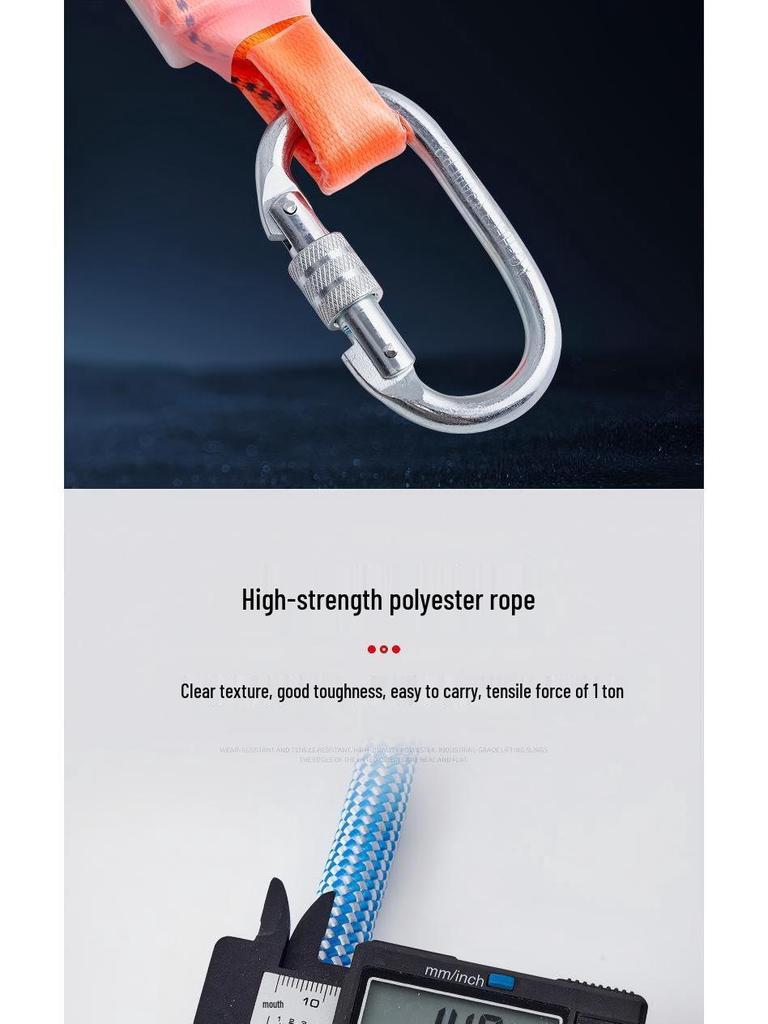 Safety Extension Rope with Hooks for High-Altitude Outdoor Work