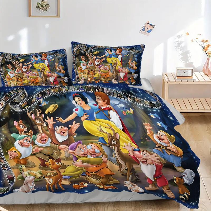 3Pcs Snow White Friends Bedding Sets For All Sizes New 3D Printed Bed Cover Comforter Duvet Cover Pillowcase Bedroom Decoration