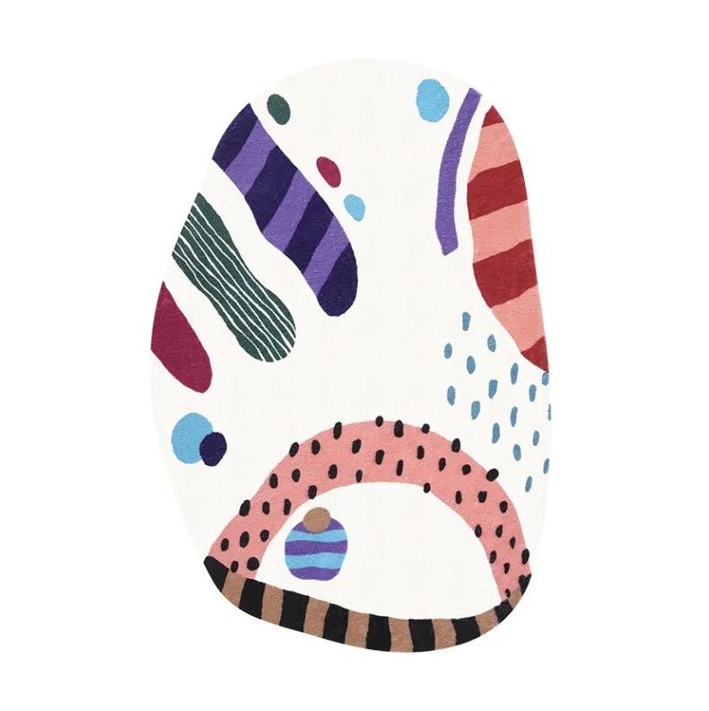 Thick Irregular Lounge Rug Nordic Style Carpets for Living Room Children's Bedroom Decor Shaped Carpet Home Plush Non-slip Mat