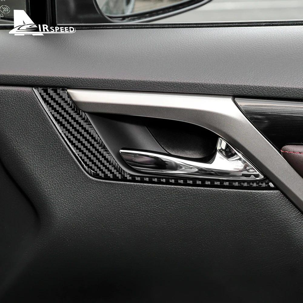 Real Soft Carbon Fiber Interior Trim For Lexus RX350 RXH450 2016 2017 2018 2019 2020 2021 LHD Car Front Door Handle Sticker