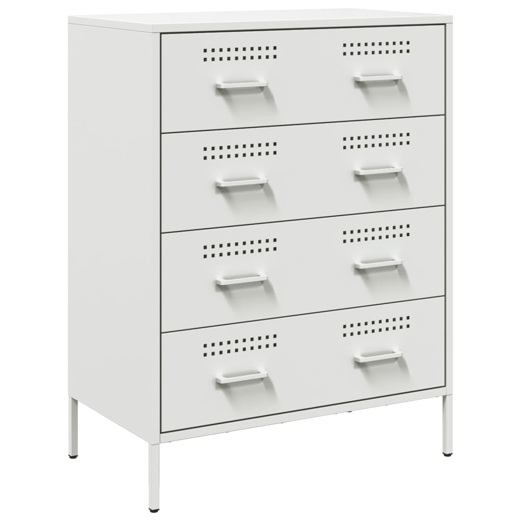 Комод Белый 68 x 39 x 89 см Сталь
