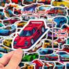 50 крутых гоночных наклеек Shrimp Skin Shein Cartoon Tide Play Personality Diy Supercar Graffiti Stickers