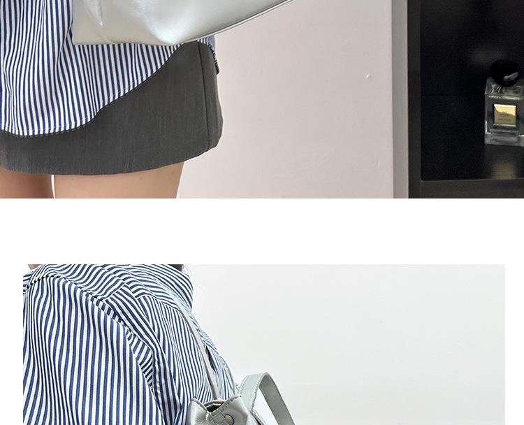 Модный корейский серебристый рюкзак 2025 года: Большая вместимость, повседневный и универсальный вариант для летних поездок женщин на работу