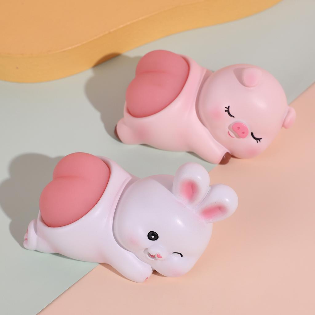 Милые и забавные мультяшные украшения для автомобилей, украшения, кукла Q Bounce Butt, игрушка, панда, кошка, кролик, свинья, украшение, подарок, аксессуары для салона автомобиля