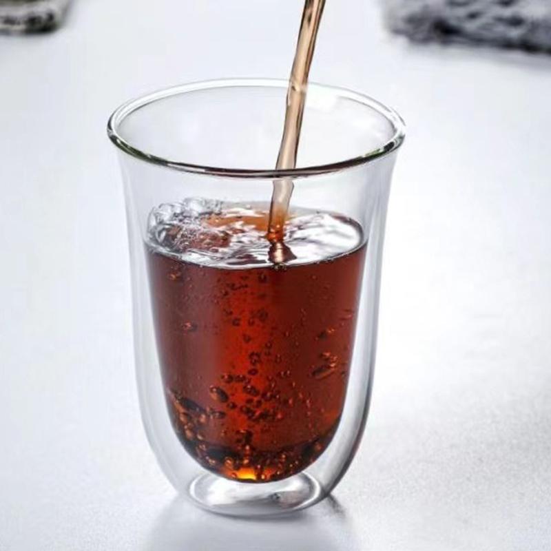 80-230ML Double-layer Glass Cup High Borosilicate Glass Heat Insulation Coffee Tea Cup Breakfast Milk Juice Beer Transparent Mug