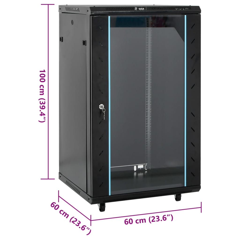 18U Network Cabinet on Casters 19 IP20 60x60x100 cm