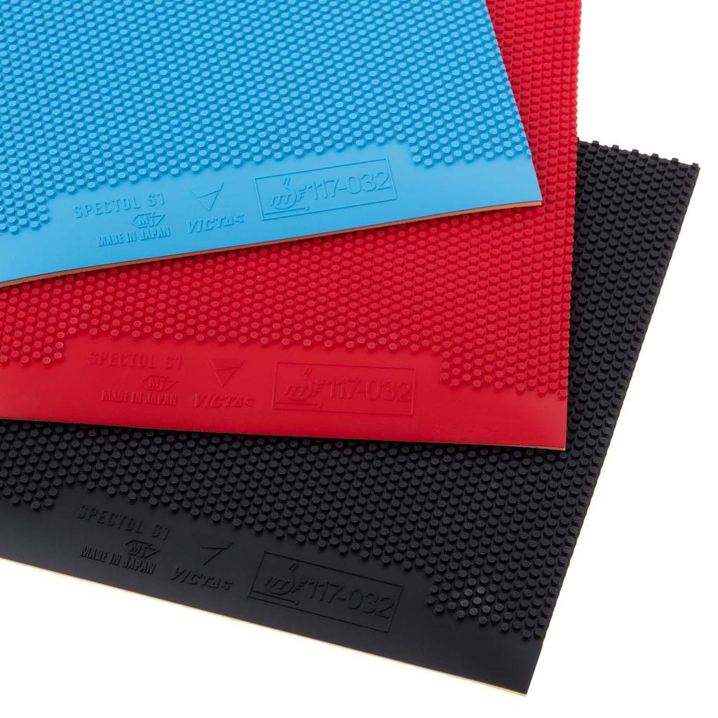 VICTAS Spectrum S1 Table Tennis 210010 Rubber, Standard, Red, 1.6mm,