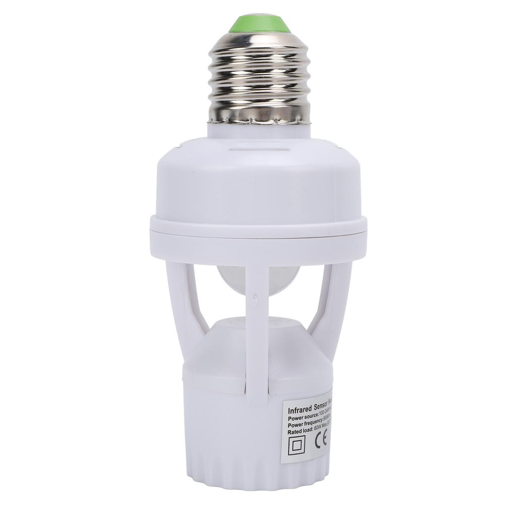 Infrared Motion Sensor Light Socket Energy Saving LED 60W E27 Screw In Motion Activated Light Bulb