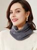 100% Wool Knitted Ring Bandana Scarf For Women Winter Soft Neck Warmer Cashmere Heandband SKi Mask Winter Fashion Fake Collar