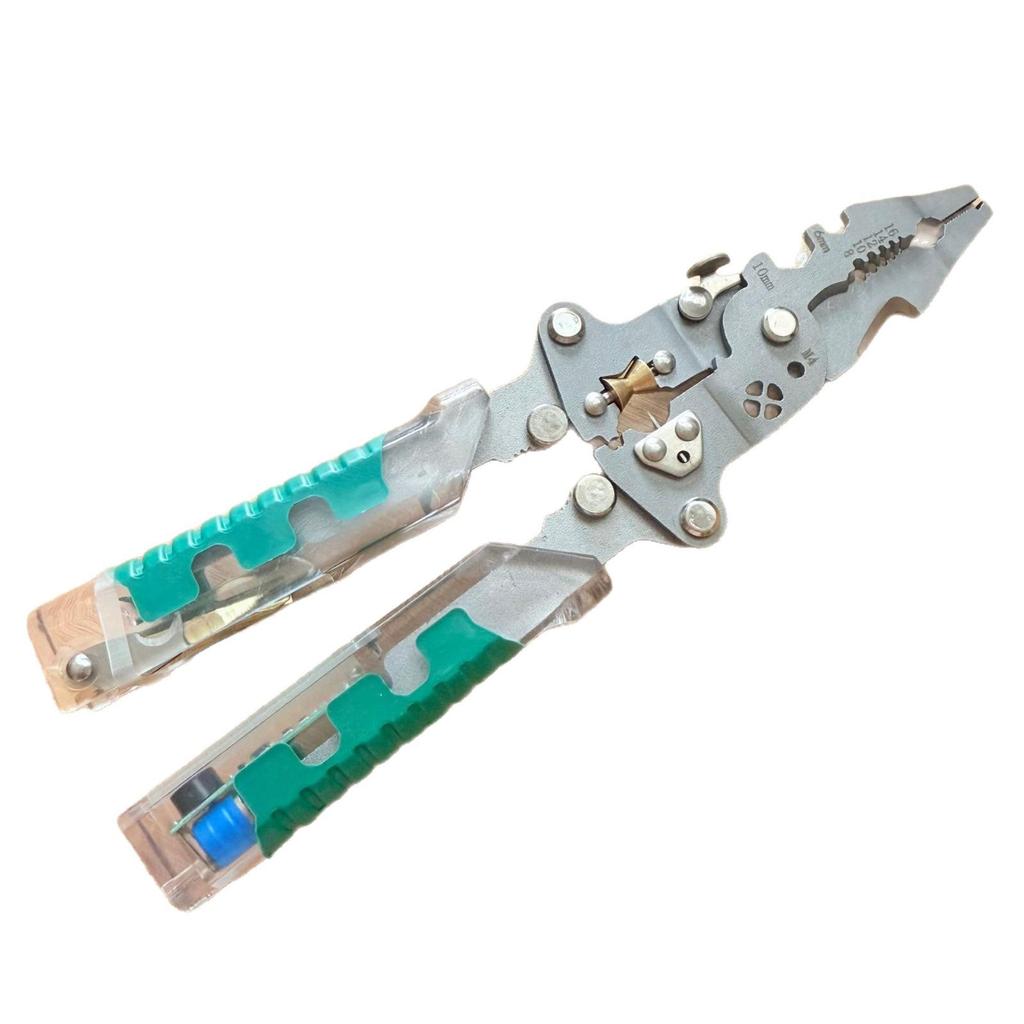 Многофункциональный инструмент для снятия изоляции и обжима проводов с тестером и разделителем проводов