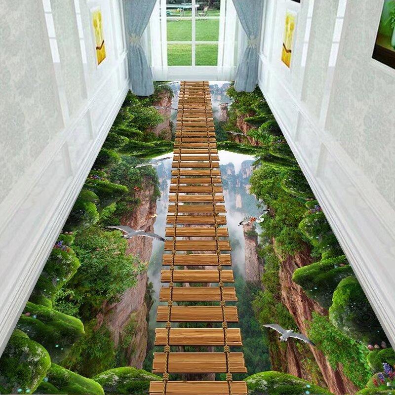 Ретро Персидский Коридор Длинный Ковер Геометрическое Украшение Домашний Коридор Ковровая Дорожка Квартира Лестничный Пролет Проход Пользовательский Нескользящий Напольный Коврик