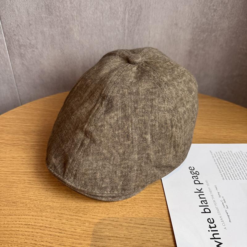 Cotton Linen Flat Cap For Women With Sun Protection And Breathability For Spring Summer Wear