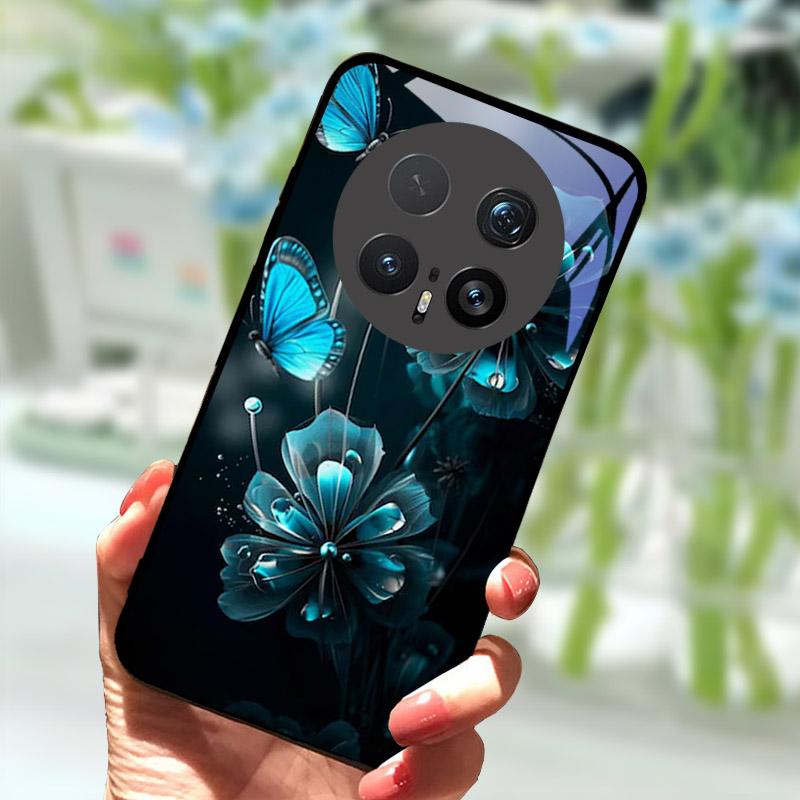Чехол для Honor Magic 8 Pro 7 7Pro 6 Lite 5G Роскошная задняя крышка из закаленного стекла для Magic7 6Pro Стильный бампер-чехол Magic8Pro Capa