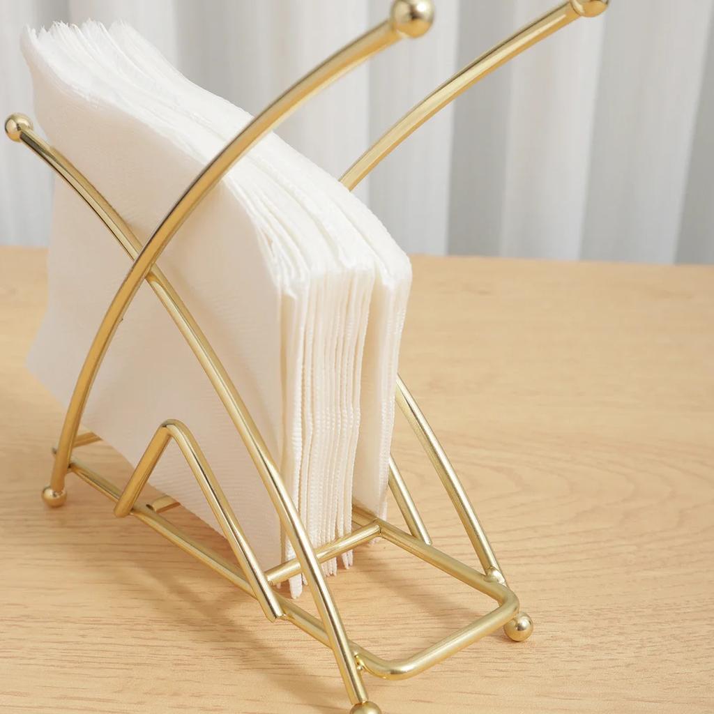 1pc/2pcs-Napkin Holder Metal Paper Stand Tissue Dispenser Luxury Retro Table Decoration Freestanding Home Decor