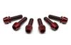 EGWORKS 64 Titanium Bolts for with Midnight Set of 6 ULTRA-Ti High-Strength Stems, M5/18mm, Washers, Red,