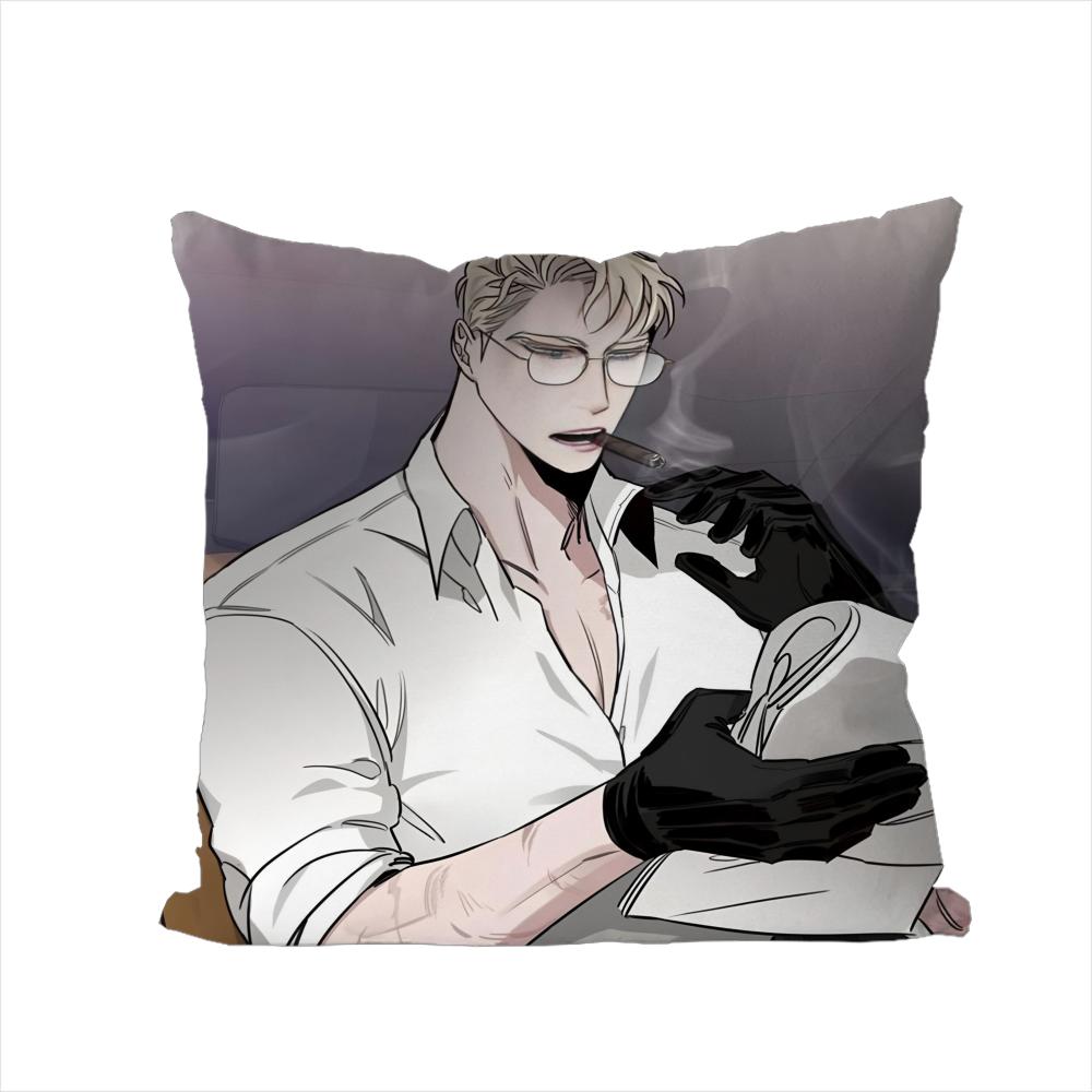 Чехол для подушки BL Mmanhwa для автомобиля, дивана, декоративный для дома, двусторонний принт, плюшевая квадратная декоративная подушка, чехол