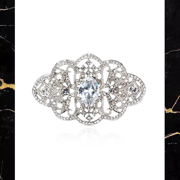 Корона брошь высокого класса женский изысканный придворный антикварный корсаж нишевый дизайн булавка костюм аксессуары