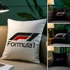 F1 Car Racing Pillow Case Plush Fabric Soft Pillowcase Double Sided Print Sofa Cushion Cover Throw