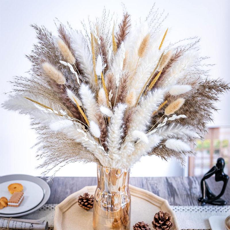 Source Yunnan Dried Flower Bouquet Combination, Real Flower Pampas Grass Home Decoration Reed Rabbit Tail Grass Dried Flowers