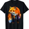 Geometric Nature Fox Cool Cute Graphic Art Gift T-Shirt