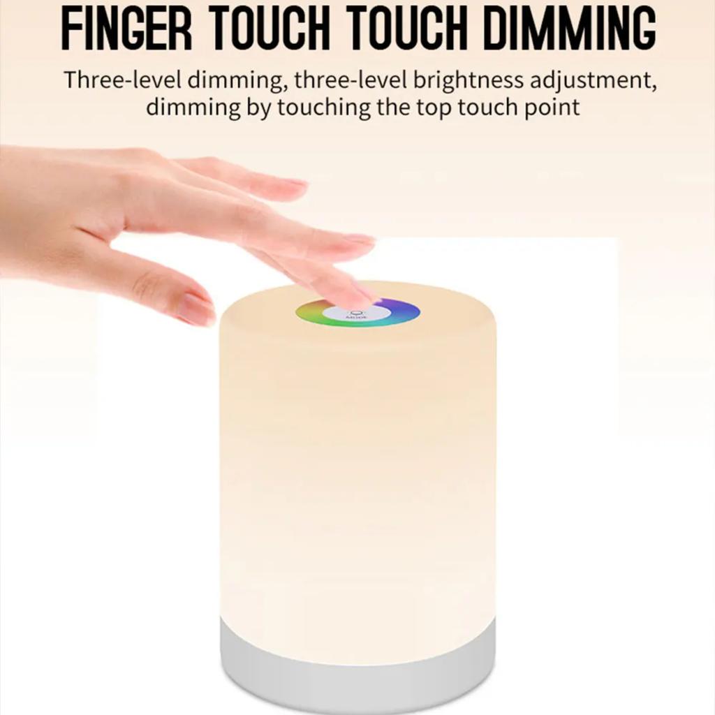 Новая идеальная перезаряжаемая светодиодная настольная лампа RGB с регулируемой яркостью; Идеальный подарок для детей - ночник с управлением через USB - украшение на прикроватной тумбочке