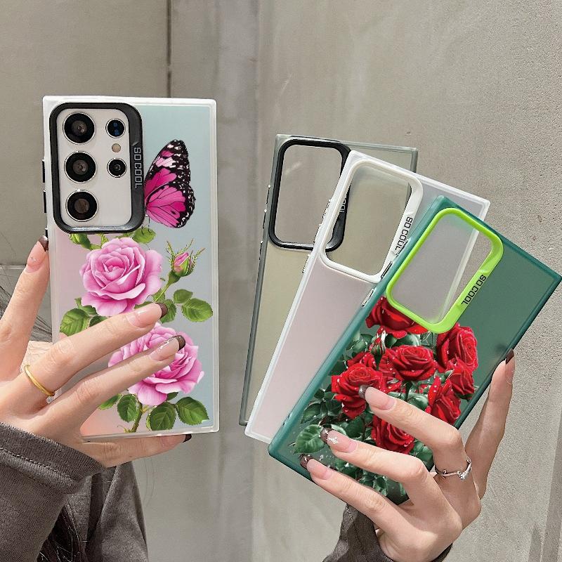 Чехол Rose Flower для iPhone 16 Pro Max Samsung A55 A35 S24 FE Xiaomi Redmi Note 13 Pro 14C Huawei Honor 200 противоударный бампер для телефона с защитой от царапин