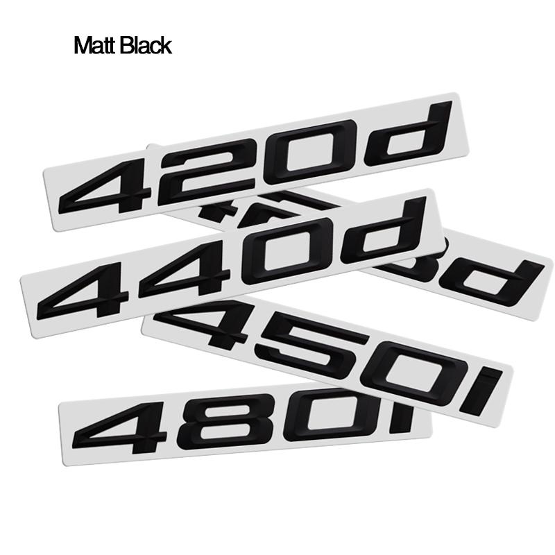 ABS Emblem Glossy Black Car Sticker Badge Decal Body Trunk Decor for BMW 418d 420d 430d 435d 418i 420i 428i 430i 435i 440i BE7