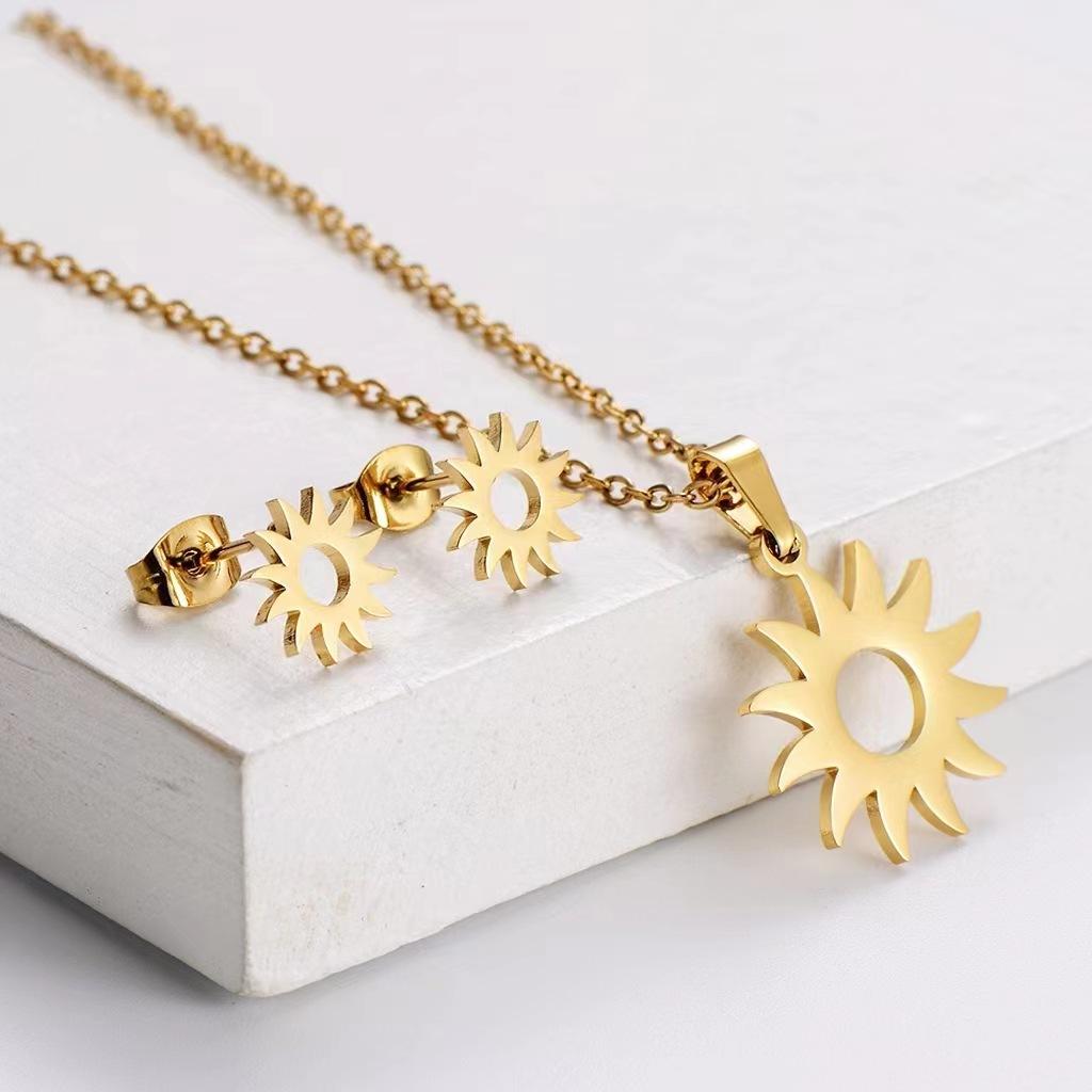 Ожерелье Женский стиль Ключица Цепочка Темперамент Серьги Подвеска Гальванопокрытие Южная Америка Африка