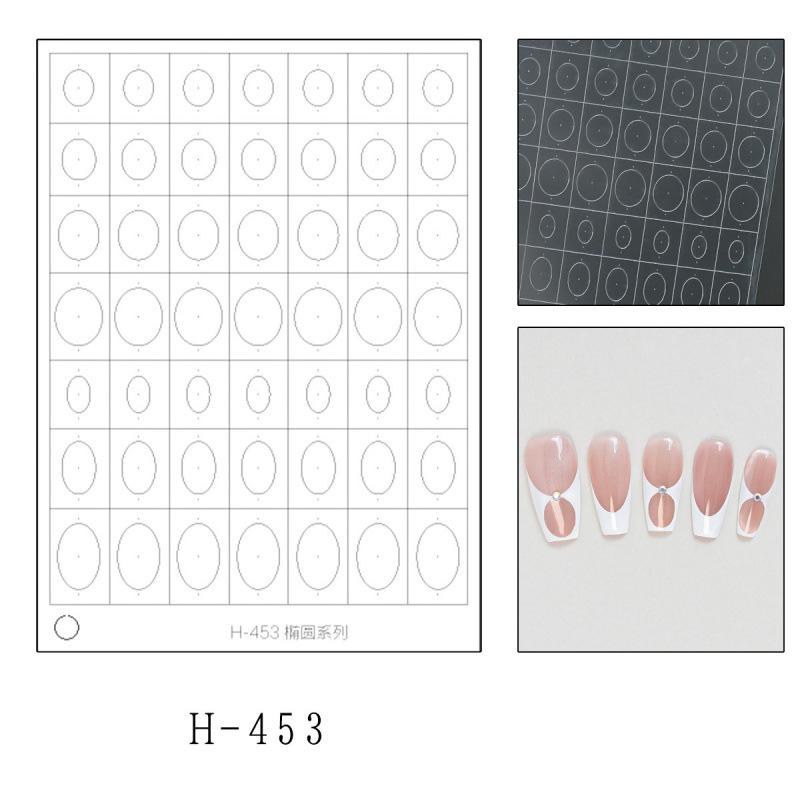 Fully Transparent Hollow French Nail Stickers Spray Painting Stencil French Edges Templates Patting Glue Adhesive Auxiliary Tool