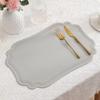 Faux Leather Coffee Place Mat Solid Color Heat Resistant Mat New Place Mat  Outdoor Indoor