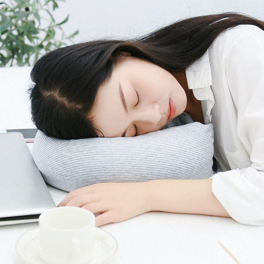 Подушки U-образной формы из пенополистироловых шариков, портативная подушка для сна, защита шеи в японском стиле, для путешествий