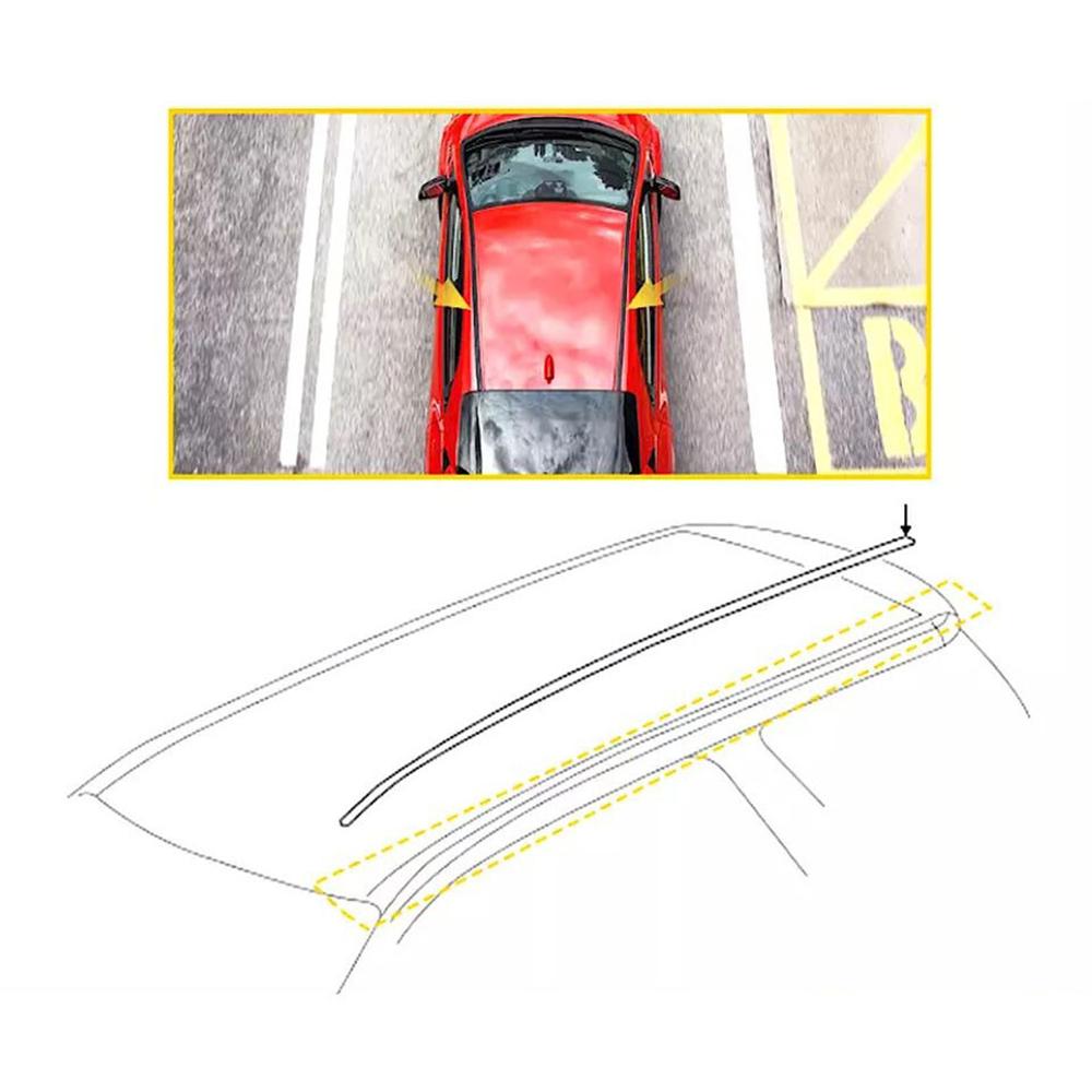 For 2016-2021 Honda Civic Insight 4-Door Pair New Black Roof Trim Molding Kit