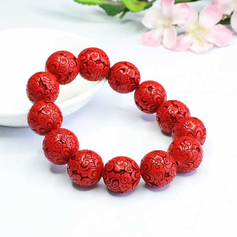 Ximang Bracelet Red Sand Beads National Style Ornament Factory Delivery S3022804