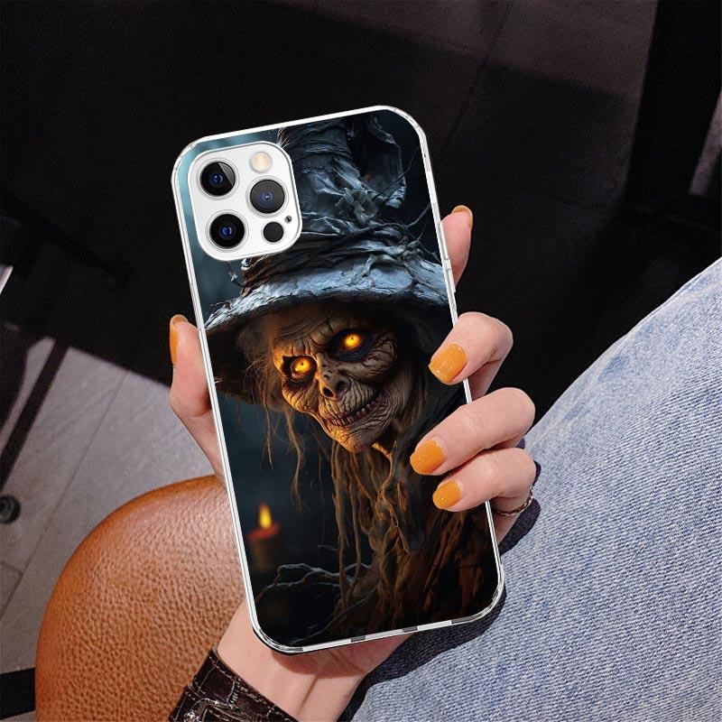 Чехол для телефона Halloween Moon Witch Horror Phnoe для Iphone 17 Air 16 11 12 13 Mini 14 Plus 15 Pro Max 7 8E SE 2020 16ProMax Чехол для телефона C