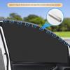 1 Pair Strong Magnetic Sunction Sunshade Double Sided Magnetic Car Curtain Opaque Car Sun Shade Summer Sun Protection