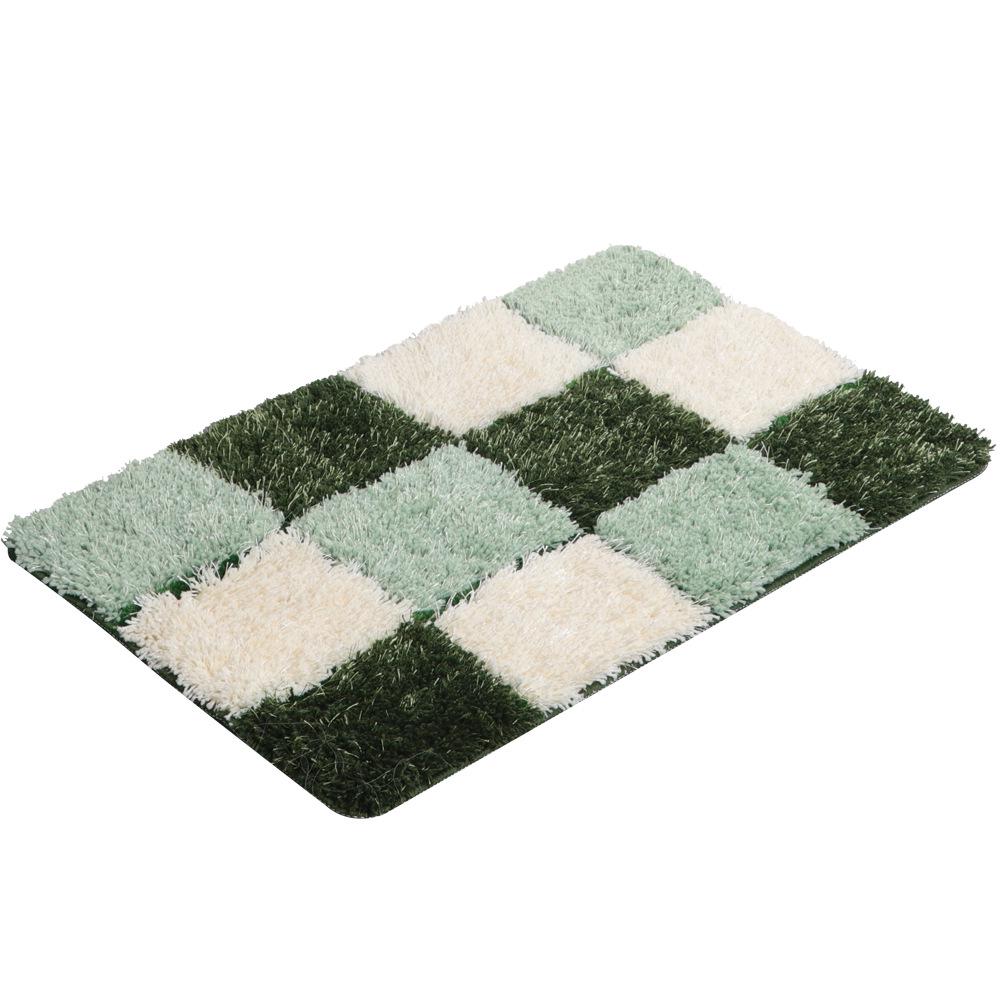 Thickened Geometric Bathroom Carpet Three-piece Bathroom Floor Mat Non-slip Mat Rectangular Foot Mat Entry Door Absorbent Mat