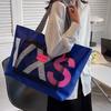 Letter Tote Women Shoulder Bags Trendy Waterproof Tote Beach Bag Large Capacity Female Travel Shopping Bags