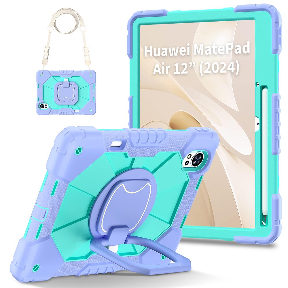 Silicone+PC Tablet Cases for 12'' Huawei MatePad 12 X 12X Air 2025 2024 Case W20 W30 W10 Cover Portable Rotate Stand Shell