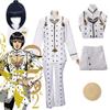 Anime JoJo's Bizarre Adventure Golden Wind Bruno Buccellati Cosplay White Jacket Pants Wig Outfit Halloween Carnival Costumes