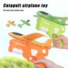 Glowing Foam Aircraft 15M Launcher Catapult Glider Aircraft Gun Toy Children's Outdoor Game Bubble Model Shooting Flying Roundab