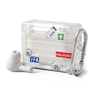 miak AirPods Pro (2-е поколение1-е поколение) чехол для переноски [Ударопрочный TPU декоративный уплотнитель с карабином] AirPods pro прозрачный MA26958APP