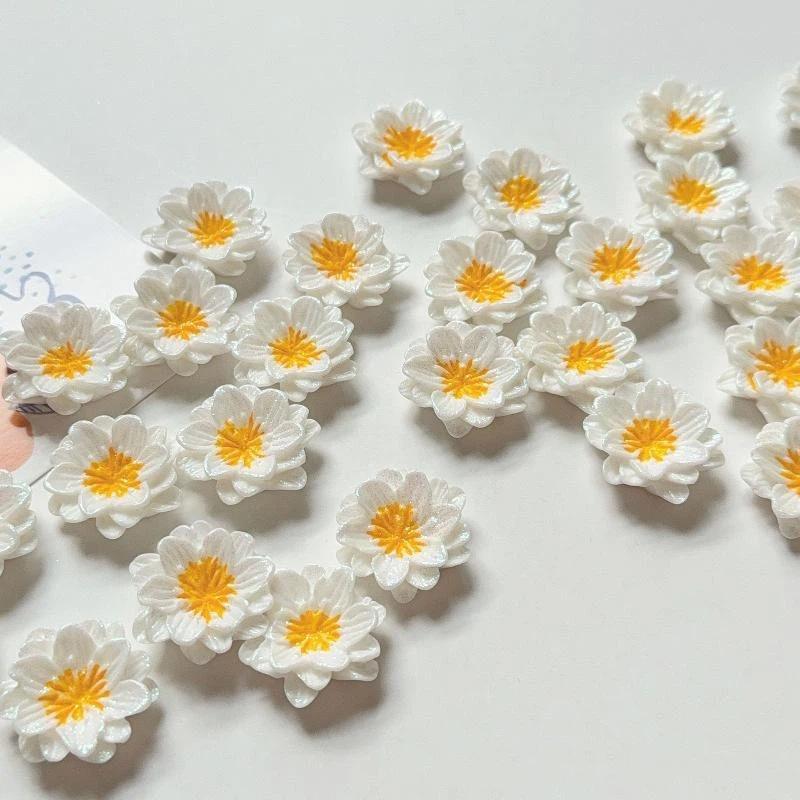 5Pcs Simulated Resin Flower Fridge Magnets Cute Magnetic Stickers Home Kitchen Decor