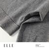 ELLE Женский вязаный свитер с открытыми плечами из шерсти ягненка