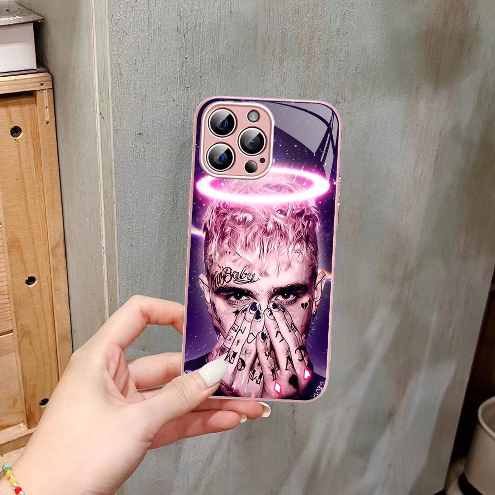 Певец Рэпер L-Lil Peep Закаленное Стекло Для Iphone 14 13 12 11 Pro Mini XS MAX 14Plus X XS XR Чехол