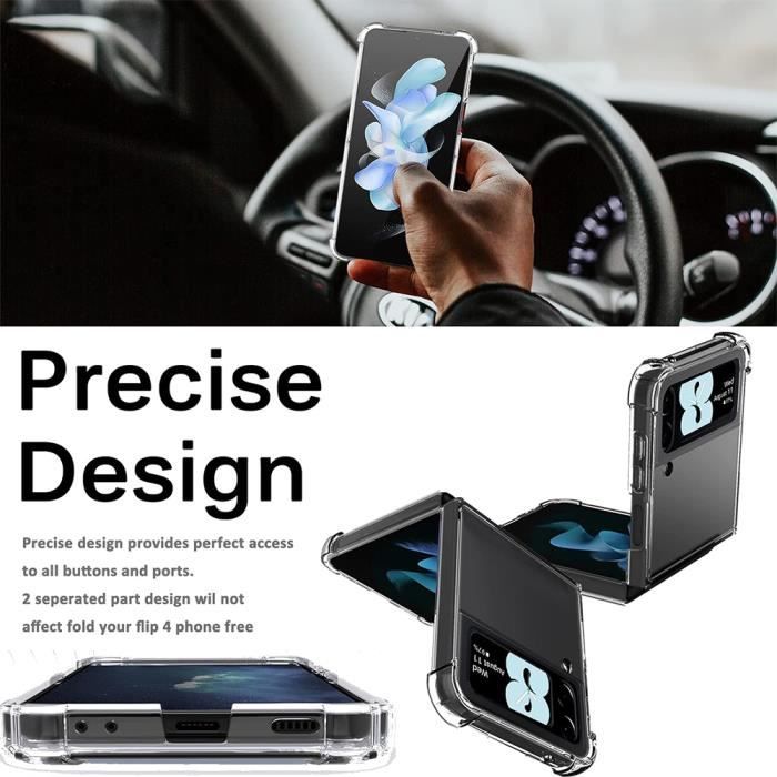 Case for Samsung Galaxy Z Flip 4 - Silicone TPU - Shockproof - Transparent - Slim - Scratch-resistant