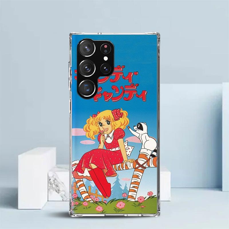 Candy 90s Anime Soft Cover for Samsung Galaxy S25 Edge S26 S24 S23 Ultra Phone Case S22 S21 Plus S20 FE Print Pattern Shell Gala