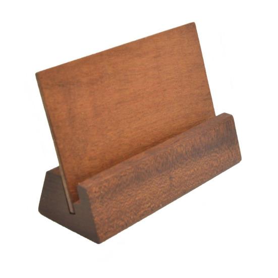 Wooden Place Card Holder Rustic Desk Calendar Wedding Banquet Restaurant Table Number Card Stand Photo Picture Display Base